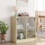 Auxiliary cabinet with Sonoma oak glass doors 68x37x75.5 cm by , Sideboards - Ref: Foro24-836422, Price: 81,64 €, Discount: %