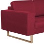 3-Sitzer-Sofa aus weinrotem Stoff von vidaXL, Sofas - Ref: Foro24-281394, Preis: 446,99 €, Rabatt: %