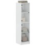 Aparador con puertas de vidrio blanco 35x37x142 cm de , Aparadores - Ref: Foro24-836434, Precio: 97,95 €, Descuento: %