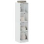 Aparador con puertas de vidrio blanco 35x37x142 cm de , Aparadores - Ref: Foro24-836434, Precio: 97,95 €, Descuento: %