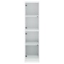 Aparador con puertas de vidrio blanco 35x37x142 cm de , Aparadores - Ref: Foro24-836434, Precio: 97,95 €, Descuento: %