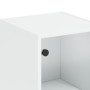 Aparador con puertas de vidrio blanco 35x37x142 cm de , Aparadores - Ref: Foro24-836434, Precio: 97,95 €, Descuento: %