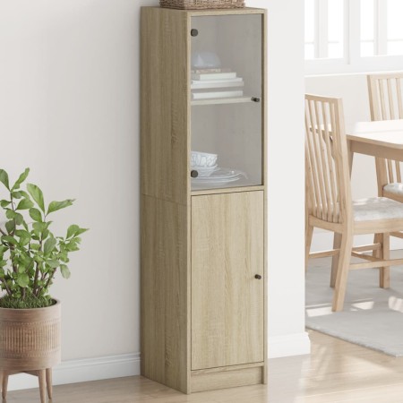 Sideboard with Sonoma oak glass door 35x37x142 cm by , Sideboards - Ref: Foro24-836443, Price: 83,26 €, Discount: %