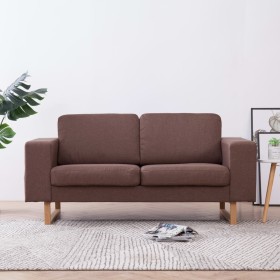 2 seater brown fabric sofa by vidaXL, Sofas - Ref: Foro24-281383, Price: 258,99 €, Discount: %