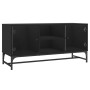 Mueble de TV con puertas de vidrio negro 102x37x50 cm de , Muebles TV - Ref: Foro24-836533, Precio: 64,13 €, Descuento: %