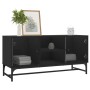 Mueble de TV con puertas de vidrio negro 102x37x50 cm de , Muebles TV - Ref: Foro24-836533, Precio: 64,13 €, Descuento: %