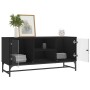 Mueble de TV con puertas de vidrio negro 102x37x50 cm de , Muebles TV - Ref: Foro24-836533, Precio: 64,13 €, Descuento: %