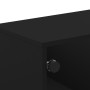 Mueble de TV con puertas de vidrio negro 102x37x50 cm de , Muebles TV - Ref: Foro24-836533, Precio: 64,13 €, Descuento: %