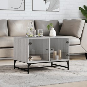 Center table with Sonoma gray glass doors 68.5x50x50 cm by , Coffee table - Ref: Foro24-836544, Price: 73,99 €, Discount: %