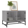 Center table with Sonoma gray glass doors 68.5x50x50 cm by , Coffee table - Ref: Foro24-836544, Price: 72,18 €, Discount: %