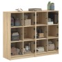 Shelf with oak Sonoma wood doors 136x37x109 cm by , Bookcases and shelves - Ref: Foro24-3206512, Price: 233,99 €, Discount: %