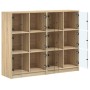 Shelf with oak Sonoma wood doors 136x37x109 cm by , Bookcases and shelves - Ref: Foro24-3206512, Price: 233,99 €, Discount: %