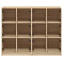 Regal mit Holztüren aus Sonoma-Eiche 136x37x109 cm von , Bücherregale und Regale - Ref: Foro24-3206512, Preis: 231,91 €, Raba...