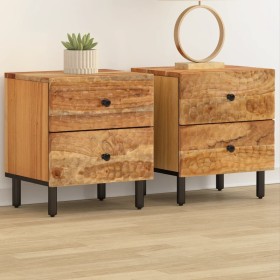 Nachttische 2 Stück aus massivem Akazienholz 40x33x46 cm von , Nachttische - Ref: Foro24-356854, Preis: 146,86 €, Rabatt: %