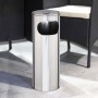 HI Trash can with silver ashtray 58 cm by HI, Ashtrays - Ref: Foro24-429107, Price: 41,56 €, Discount: %