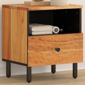 Mesita de noche de madera maciza de acacia 40x33x46 cm de , Mesitas de noche - Ref: Foro24-356861, Precio: 69,19 €, Descuento: %