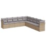 Set mit 9 Gartensofas mit beigen Kissen aus synthetischem Rattan von , Gartensets - Ref: Foro24-3217779, Preis: 617,80 €, Rab...