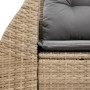 Garden sofa with 2-seater synthetic beige rattan cushions by , Outdoor sofas - Ref: Foro24-366094, Price: 166,27 €, Discount: %