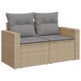 2-seater garden sofa with cushions, beige synthetic rattan by , Outdoor sofas - Ref: Foro24-366105, Price: 249,99 €, Discount: %