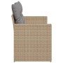 2-seater garden sofa with cushions, beige synthetic rattan by , Outdoor sofas - Ref: Foro24-366105, Price: 249,99 €, Discount: %