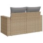 2-seater garden sofa with cushions, beige synthetic rattan by , Outdoor sofas - Ref: Foro24-366105, Price: 249,99 €, Discount: %