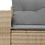 2-seater garden sofa with cushions, beige synthetic rattan by , Outdoor sofas - Ref: Foro24-366105, Price: 249,99 €, Discount: %