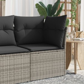 Garten-Ecksofa mit synthetischen Rattankissen grau von , Outdoor-Sofas - Ref: Foro24-366113, Preis: 90,00 €, Rabatt: %