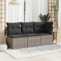 Garten-Ecksofa mit synthetischen Rattankissen grau von , Outdoor-Sofas - Ref: Foro24-366113, Preis: 90,00 €, Rabatt: %