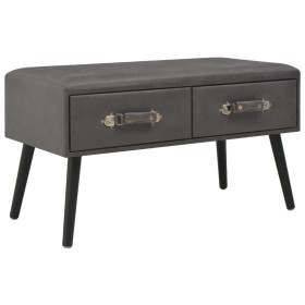 Mesa de centro de cuero sintético gris 80x40x46 cm de vidaXL, Mesas de centro - Ref: Foro24-247545, Precio: 85,99 €, Descuent...