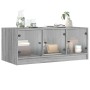 Center table with Sonoma gray glass doors 102x50x42 cm by , Coffee table - Ref: Foro24-836418, Price: 89,99 €, Discount: %