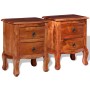 Bedside tables with drawers 2 pcs solid acacia wood by vidaXL, Nightstands - Ref: Foro24-243972, Price: 195,56 €, Discount: %