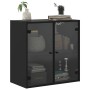 Wall-mounted furniture with black glass doors 68x37x68.5 cm by , Lockers and storage cabinets - Ref: Foro24-836491, Price: 81...