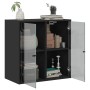 Wall-mounted furniture with black glass doors 68x37x68.5 cm by , Lockers and storage cabinets - Ref: Foro24-836491, Price: 81...