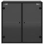 Wall-mounted furniture with black glass doors 68x37x68.5 cm by , Lockers and storage cabinets - Ref: Foro24-836491, Price: 81...