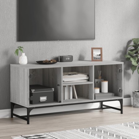 TV-Möbel mit grauen Sonoma-Glastüren 102x37x50 cm von , TV-Möbel - Ref: Foro24-836537, Preis: 70,85 €, Rabatt: %