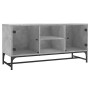 TV stand with gray concrete glass doors 102x37x50 cm by , TV Furniture - Ref: Foro24-836535, Price: 62,15 €, Discount: %