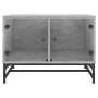 Mesa de centro puertas de vidrio gris hormigón 68,5x50x50 cm de , Mesas de centro - Ref: Foro24-836542, Precio: 63,42 €, Desc...