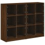 Estantería con puertas madera marrón roble 136x37x109 cm de , Librerías y estanterías - Ref: Foro24-3206516, Precio: 239,99 €...