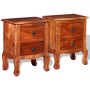 Bedside tables with drawers 2 pcs solid acacia wood by vidaXL, Nightstands - Ref: Foro24-243972, Price: 195,56 €, Discount: %