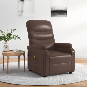 Brown synthetic leather massage chair by , Electric massage chairs - Ref: Foro24-342695, Price: 159,99 €, Discount: %