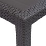 Mesa de jardín de plástico aspecto ratán marrón 150x90x72 cm de vidaXL, Mesas de jardín - Ref: Foro24-45606, Precio: 164,99 €...