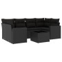 7-piece garden dining set and black synthetic rattan cushions by , Modular outdoor sofas - Ref: Foro24-3251052, Price: 515,39...