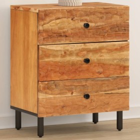 Mesita de noche madera maciza de acacia 50x33x60 cm de , Mesitas de noche - Ref: Foro24-356864, Precio: 120,99 €, Descuento: %