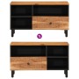 Solid acacia wood TV cabinet 80x33x46 cm by , TV Furniture - Ref: Foro24-356872, Price: 97,99 €, Discount: %