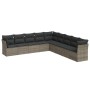 Set de muebles de jardín 9 pzas y cojines ratán sintético gris de , Conjuntos de jardín - Ref: Foro24-3217780, Precio: 555,99...