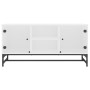 Mueble de TV con puertas de vidrio blanco 102x37x50 cm de , Muebles TV - Ref: Foro24-836532, Precio: 64,13 €, Descuento: %