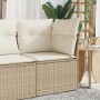 Garden corner armchair with beige synthetic rattan cushions by , Outdoor sofas - Ref: Foro24-366051, Price: 166,62 €, Discoun...