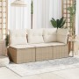 Garten-Ecksessel mit beigen synthetischen Rattankissen von , Outdoor-Sofas - Ref: Foro24-366051, Preis: 166,62 €, Rabatt: %