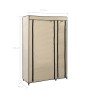 Armarios plegables 2 unidades de tela color crema 110x45x175 cm de vidaXL, Armarios roperos - Ref: Foro24-282424, Precio: 80,...