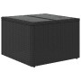 Garden table glass surface PE rattan black 55x55x37 cm by , Garden tables - Ref: Foro24-365969, Price: 78,77 €, Discount: %